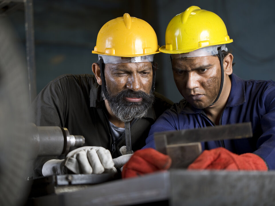 Industriearbeiter in Indien