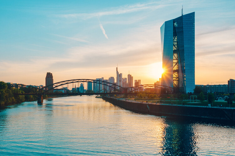 Gebäude der Europäischen Zentralbank in Frankfurt am Main.