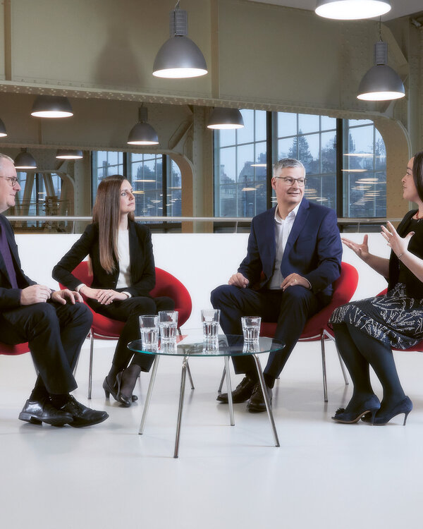 Gespräch zur Erbschaftsstudie mit Roland Hofmann, Nicole Burgstaller, Stefan Reinhard, Michaela Tanner