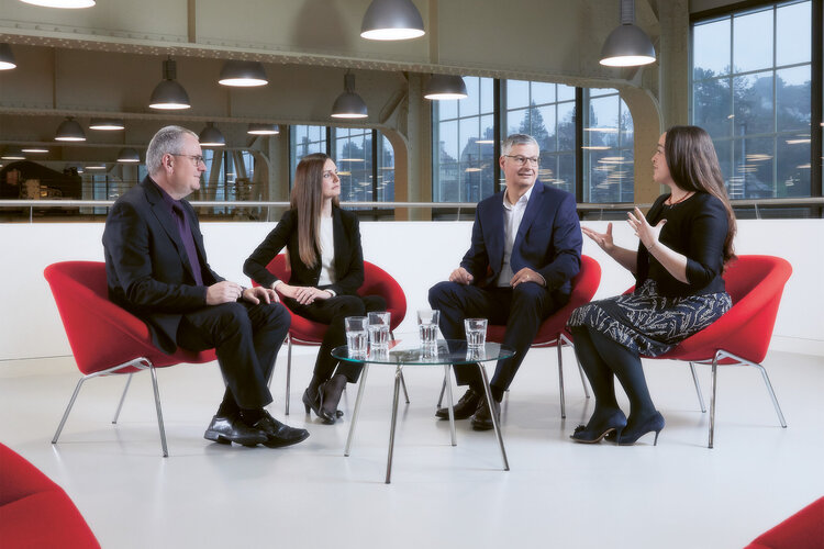 Gespräch zur Erbschaftsstudie mit Roland Hofmann, Nicole Burgstaller, Stefan Reinhard, Michaela Tanner