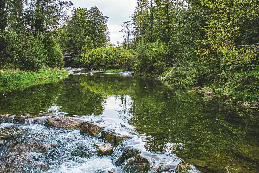 Fluss Töss bei Winterthur