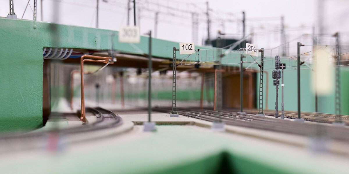 Szene aus dem Eisenbahnbetriebslabor in Dübendorf